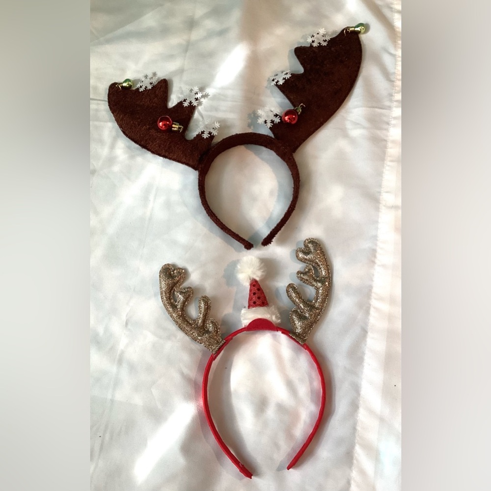 2 kids Christmas shiny headbands